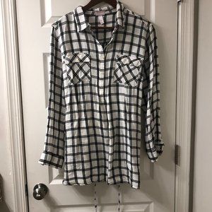 Isabel maternity nursing plaid tunic top XXL